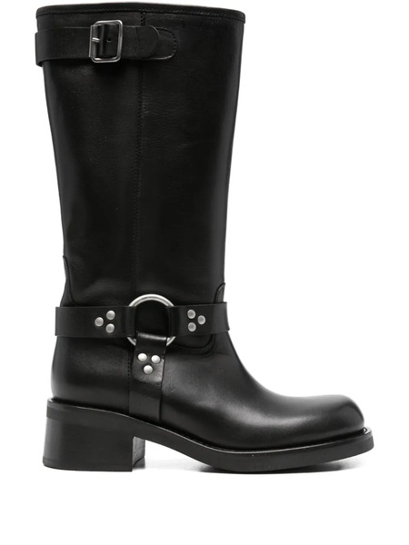 P.a.r.o.s.h. Buckle-strap Studded Boots - Black 