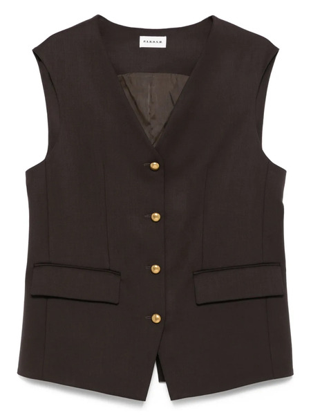  P.a.r.o.s.h. Button-fastening Flap-pocket Gilet - Brown 