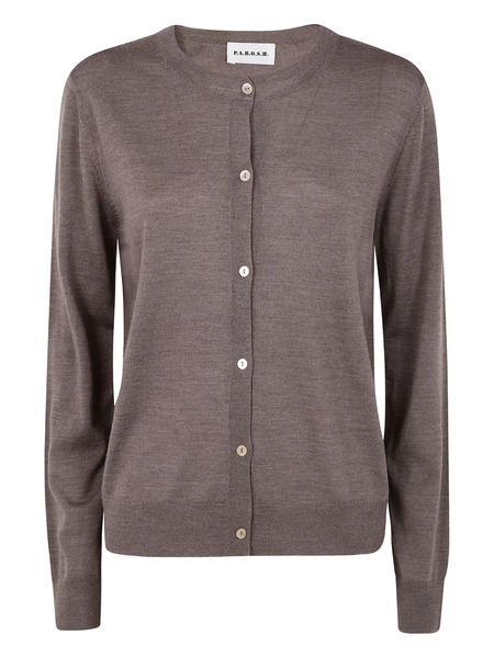  P.a.r.o.s.h. Buttoned Cardigan - Brown 