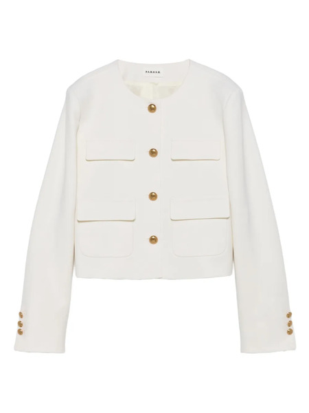  P.a.r.o.s.h. Buttoned Flap-pockets Jacket - White 