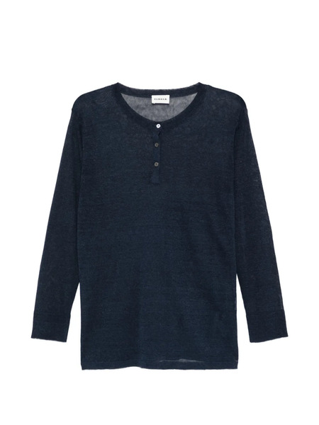  P.a.r.o.s.h. Buttoned Long-sleeved Top - Blue 