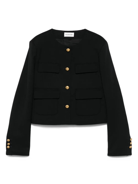 P.a.r.o.s.h. Buttoned Pocketed Jacket - Black 