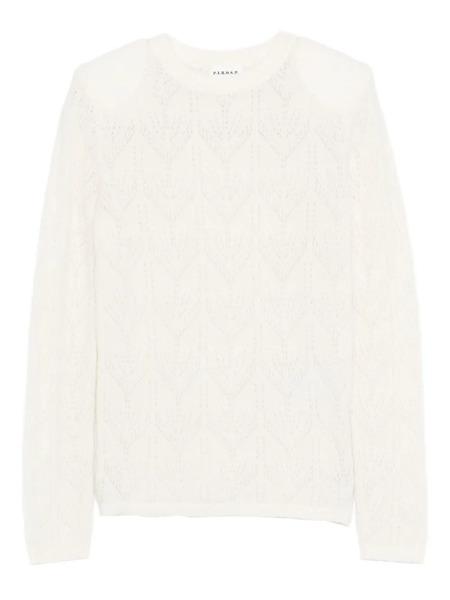  P.a.r.o.s.h. Chevron-pattern Sweater - White 