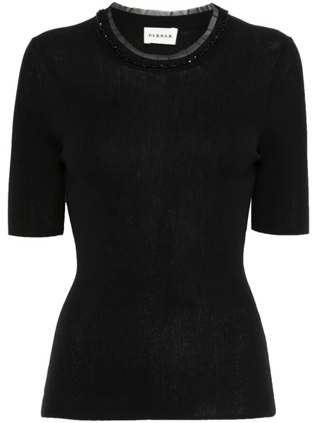  P.a.r.o.s.h. Cipria Polo Top - Black 