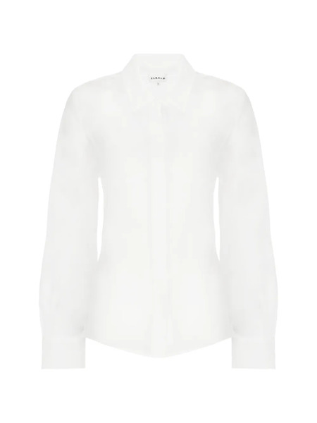  P.a.r.o.s.h. Collared Long-sleeve Shirt - White 