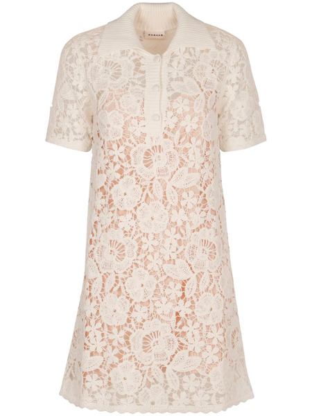 P.a.r.o.s.h. Cotton Mini Dress - Neutrals 