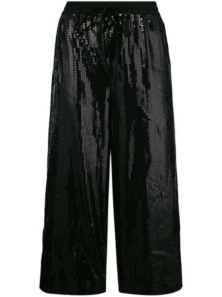  P.a.r.o.s.h. Cropped Drawstring Trousers - Black 