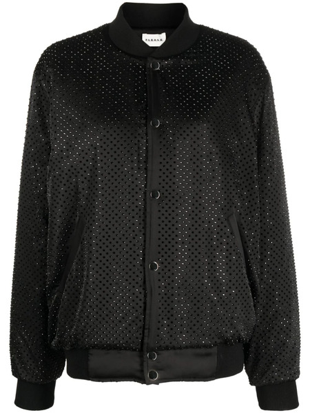  P.a.r.o.s.h. Crystal-embellished Bomber Jacket - Black 