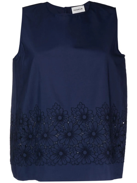  P.a.r.o.s.h. Cut-out Detail Top - Blue 