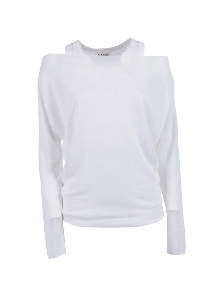  P.a.r.o.s.h. Cut-out Long-sleeve Top - White 