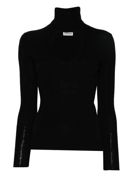  P.a.r.o.s.h. Cut-out Wool Sweater - Black 