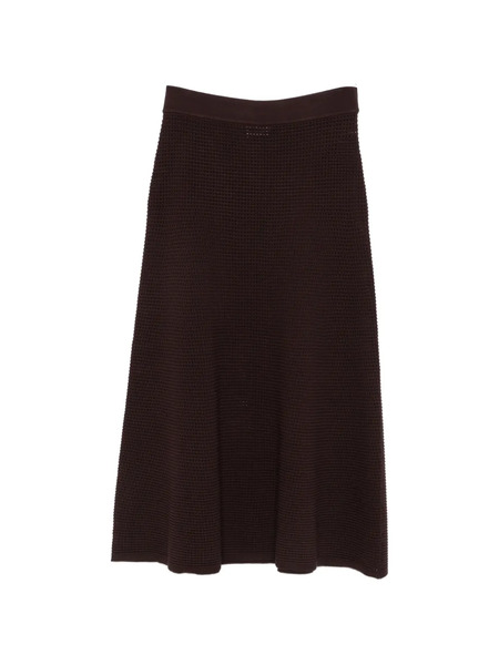  P.a.r.o.s.h. Elastic-waist Midi Skirt - Brown 