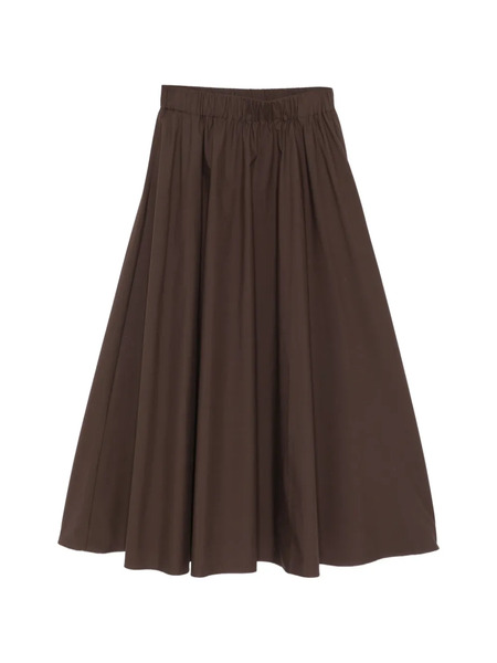  P.a.r.o.s.h. Elasticated A-line Midi Skirt - Brown 