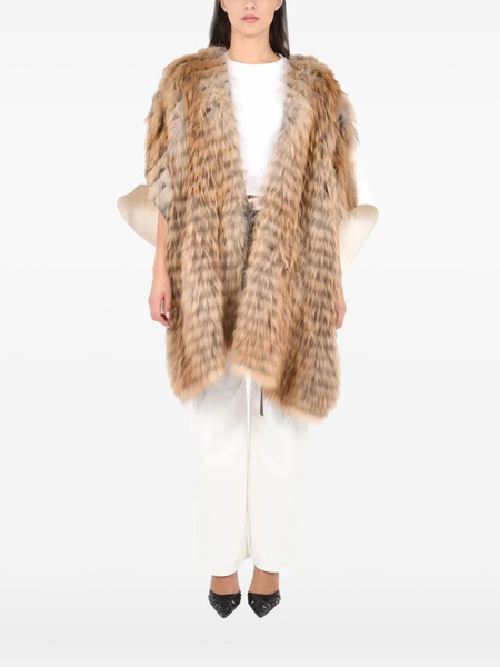  P.a.r.o.s.h. Faux-fur Poncho - Neutrals 