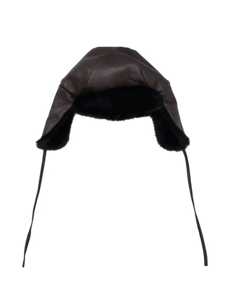  P.a.r.o.s.h. Faux-fur Trim Hat - Brown 