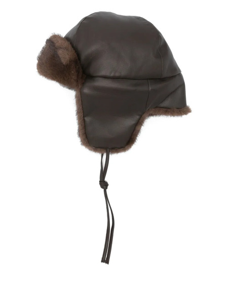  P.a.r.o.s.h. Faux Fur-trimmed Beanie - Brown 