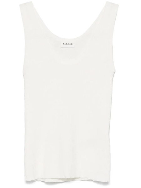  P.a.r.o.s.h. Fine-knit Tank Top - White 