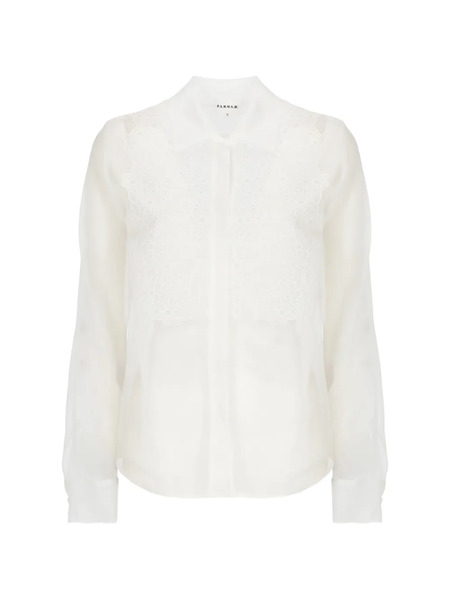  P.a.r.o.s.h. Floral Lace Shirt - White 