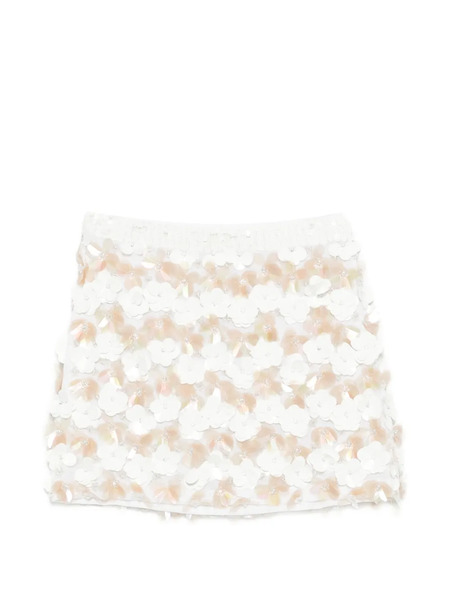  P.a.r.o.s.h. Floral Mini Skirt - White 