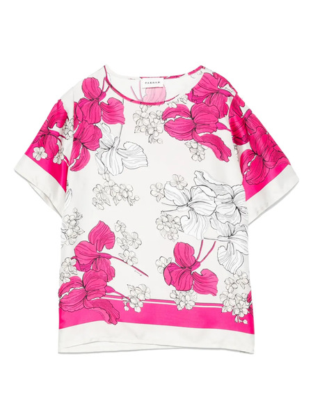 P.a.r.o.s.h. Floral-print T-shirt - Grey 