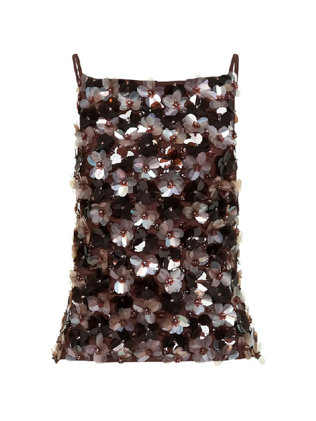  P.a.r.o.s.h. Flower-appliqué Blouse - Brown 