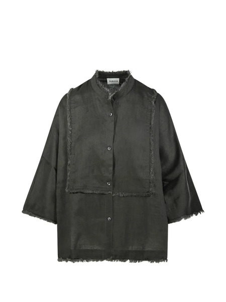  P.a.r.o.s.h. Frayed Shirt - Grey 