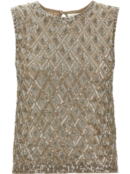  P.a.r.o.s.h. Gild Top - Neutrals 