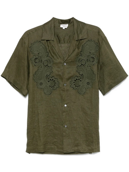  P.a.r.o.s.h. Guipure Lace-panel Shirt - Green 