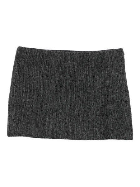  P.a.r.o.s.h. Herringbone Mini Skirt - Grey 