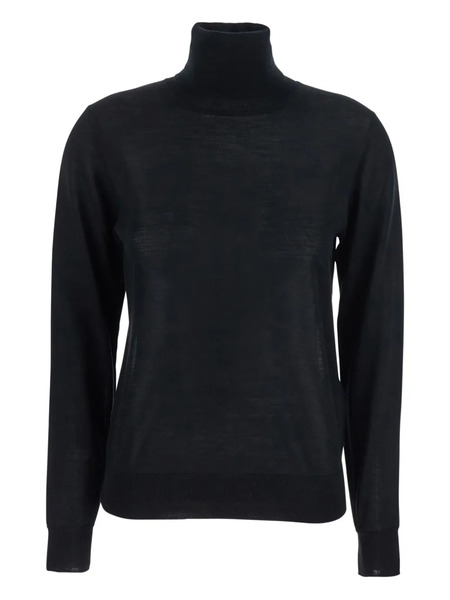  P.a.r.o.s.h. High-neck Wool-silk Top - Black 