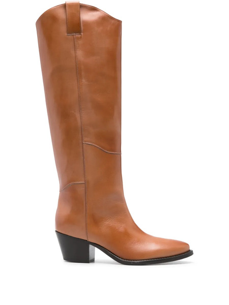  P.a.r.o.s.h. Knee-high Leather Boots - Brown 