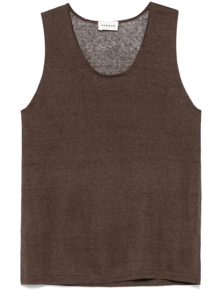  P.a.r.o.s.h. Knitted Tank Top - Brown 