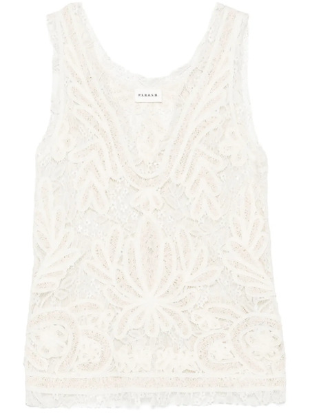  P.a.r.o.s.h. Lace Tank Top - Neutrals 
