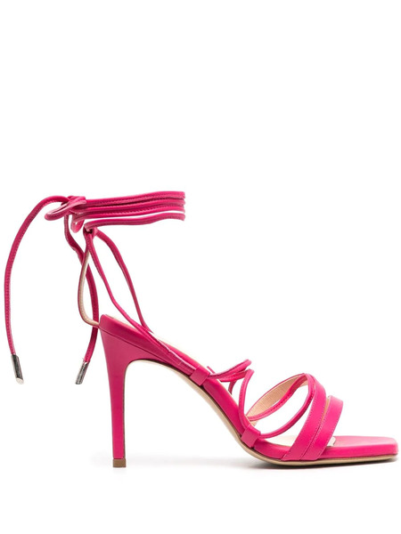  P.a.r.o.s.h. Leather Ankle-tie Sandals - Pink 