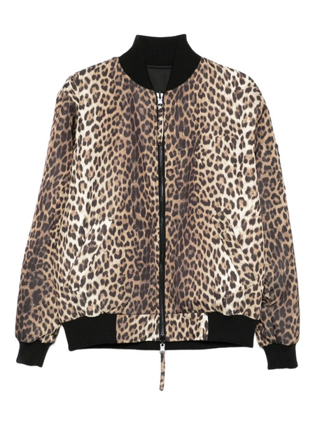  P.a.r.o.s.h. Leopard-print Bomber Jacket - Brown 