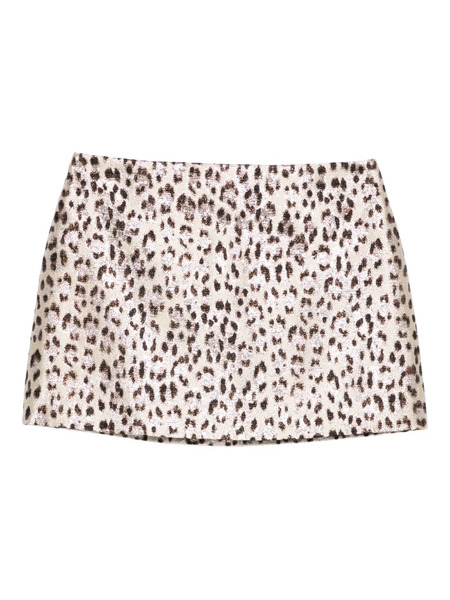  P.a.r.o.s.h. Leopard-print Mini Skirt - Neutrals 