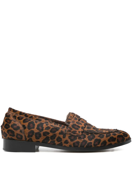  P.a.r.o.s.h. Leopard Print Tassel Loafers - Brown 