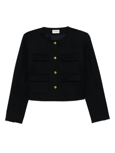  P.a.r.o.s.h. Liliuxy Button-fastening Cropped Jacket - Blue 