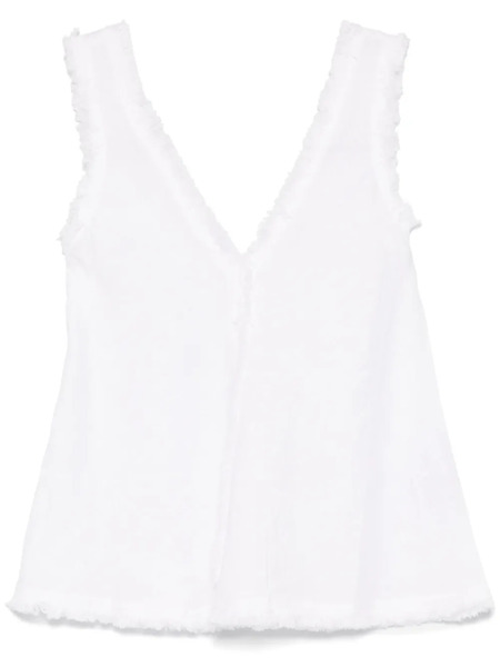 P.a.r.o.s.h. Linen Top - White 