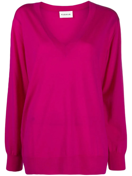  P.a.r.o.s.h. Lisa V-neck Jumper - Pink 