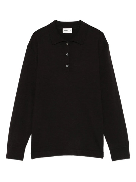  P.a.r.o.s.h. Long-sleeve Polo Top - Brown 