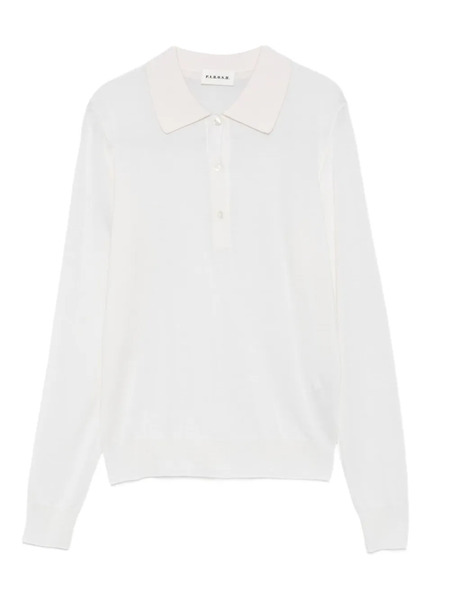  P.a.r.o.s.h. Long-sleeve Polo Top - White 