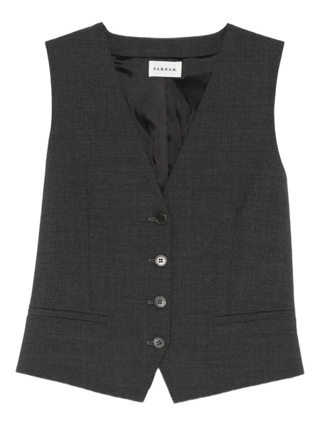  P.a.r.o.s.h. Lu Buttoned Waistcoat - Grey 