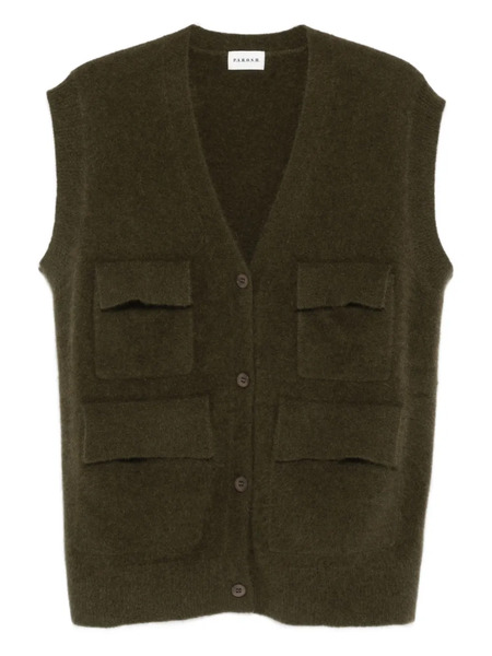  P.a.r.o.s.h. Maglia Pocket Sleeveless Cardigan - Green 