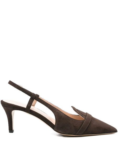  P.a.r.o.s.h. 70mm Pointed-toe Slingback Pumps - Brown 