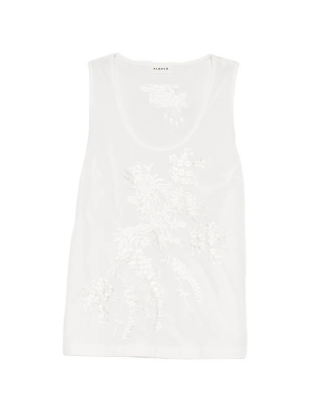  P.a.r.o.s.h. Ninja Embroidered Blouse - White 