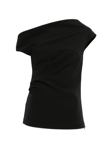  P.a.r.o.s.h. One-shoulder Blouse - Black 