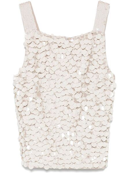  P.a.r.o.s.h. Paillette-embellished Top - Neutrals 