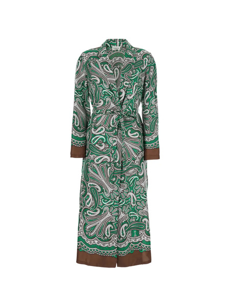  P.a.r.o.s.h. Paisley-pattern Midi Dress - Green 