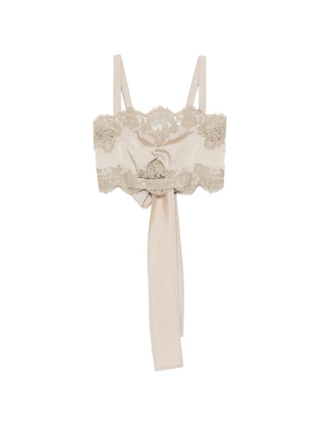  P.a.r.o.s.h. Paky Lace-detail Top - Neutrals 